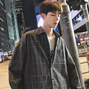 셔츠 캐주얼남방 체크셔츠 카라넥 가을남방 IS-JK21