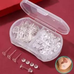 [콩심팥심]무 데일리 투명 실리콘 귀걸이 세트 피어싱 귀