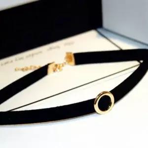 넥초커 싱글 목걸이 라운드 여성 벨벳 패션 스웨이드 초커