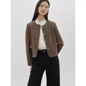 [CC콜렉트](광주신세계)[씨씨콜렉트] 울 헤링본 라운드넥 자켓_C261MSF302