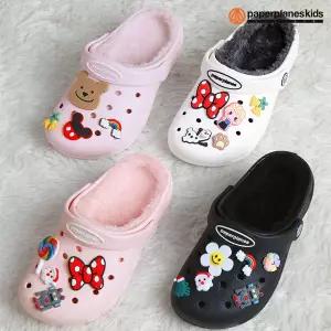 유아 털 슬리퍼 파츠 아동 겨울 털신 신발 방한 키즈 EVA 슈즈 어린이 주니어 초등 학생 여아 남아