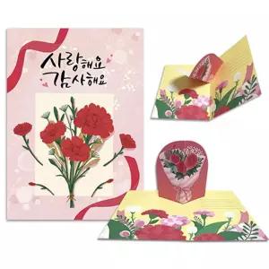 입체 카네이션 카드 1 어버이날 스승의날 감사 선물