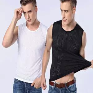 남자 나시티 민소매 좋은 런닝 메쉬 통기성 쿨 여름