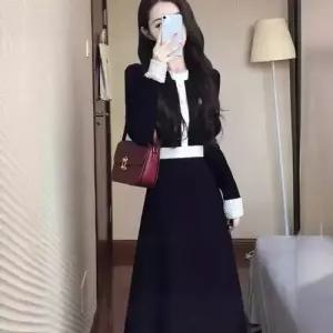 치마 원피스 니트 여친 검정 추동 트렌디 아이템 HT4