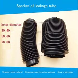 1x 고무 주름 슬리브 유연한 몰딩 벨로우즈 니트릴 오일 저항성 먼지 커버 튜브 및 호스