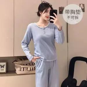 팽블몰 가을 봄 긴팔 잠옷 잠옷세트 커플 패드 세트 레이스 HO3