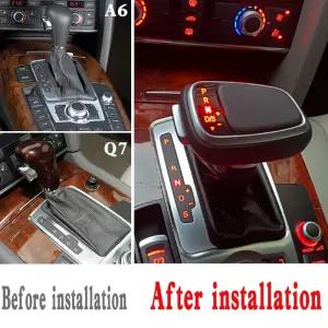 아우디 A4 B8 A6 C6 C7 A7 S7 S6 Q7 Q5 8r A5 S5 LED 기어 변속 노브 시프터 레버 스틱 기어박스 핸들 로드