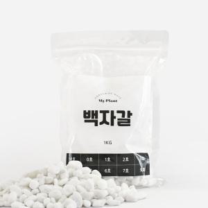 마이플랜트 백자갈 1 / 3 / 5kg 소포장 화분 조경 어항 정원 인테리어 장식돌