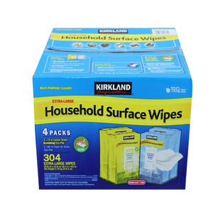 [CO(생활용품(청소/세탁용품))]KIRKLAND SIGNATURE 청소용 향균 물티슈 총304매 (4팩)코스트코