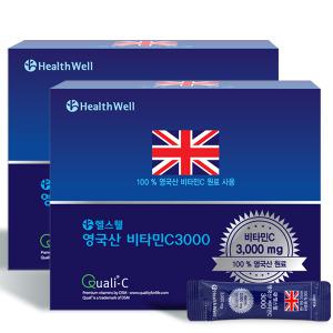 헬스웰 영국산비타민c 3000mg 200포 Qualic마크+파인분말