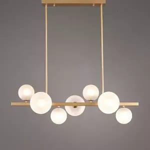 아이리스 버블 7등 골드 도금 펜던트 전구 포함 식탁등 카페 인테리어 조명 버블팝