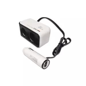 차량용 2구 시거잭 멀티소켓 전차종 USB LED 자동차