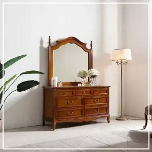 [무료배송] 보노 엔틱 서랍 화장대 거울 세트