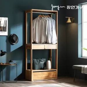장인가구 세이 원목 드레스룸 800 2단서랍 행거형