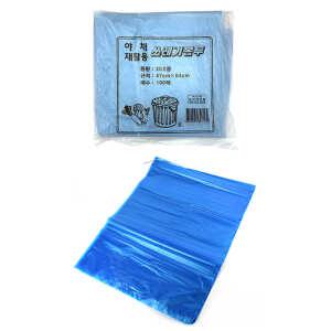 국산 일반 쓰레기 봉투 음식물 종량제 파란 비닐 20L 100P 쓰래기 분리수거용 재활용 끈있는 20리터 두꺼운