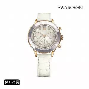 [/본사정품] Octea Chrono 화이트 로즈골드 레더 시계 5671150