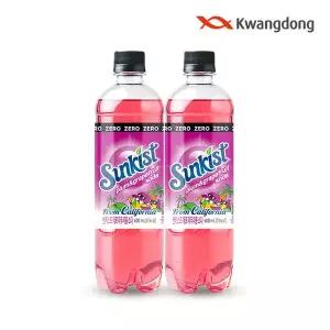 [광동제약][무료배송] 썬키스트 제로 자두자몽 600ml 24입 (라벨랜덤)