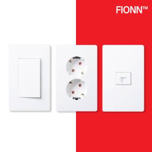 더그룸 피온 화이트 전등 조명 스위치 커버 벽 매립 전기 콘센트 보조대 맹커버