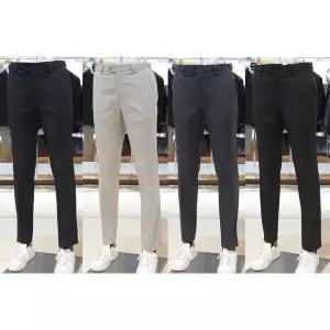 [바쏘](의정부점)25 SS 여름필수 구김제로 사방스판 히든밴딩 워셔블(물세탁) 남성정장바지 슬랙스 4종