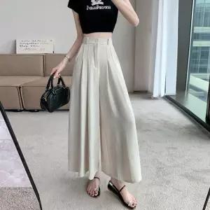 ONM F007319_(냉감스판) 뒷밴딩 롱와이드팬츠 치마바지