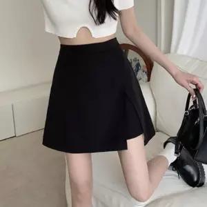 [라일리의류] Rly 여성 검정 치마바지 여름 트임 랩스커트 학생 20대