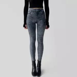 ONM 돌청 패턴 워싱 여성 스키니진 스판 롱 레깅스