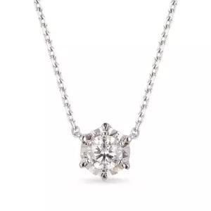 14k 일루전 랩 다이아몬드 6프롱 목걸이 5부_IGI)