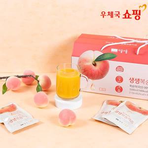 [우체국쇼핑]첫눈에 반한 생생 복숭아즙 30팩