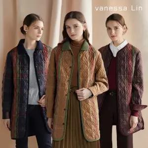 [바네사 린] 체크 퀼팅 재킷