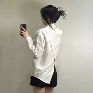 ONM 여성 언발 뒷트임 투웨이 긴팔 남방 셔츠 난방 2color