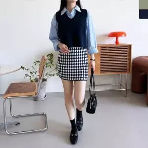 [라일리의류] Rly CAT 1030-1033 여자블리 니트조끼스커트세트