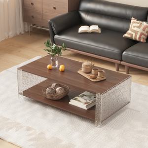 아우스 아크릴 거실 소파테이블 카페 좌식 티 테이블 쇼파 거실장