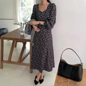 빅사이즈 410 미송시어플라워원피스 DDDS875