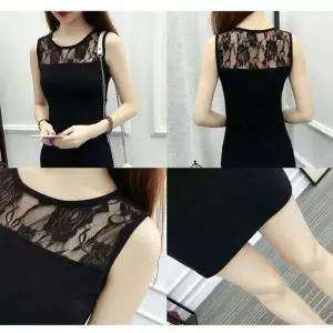 ONM 레이스 시스루 원피스 스판 폴리 파티룩 여친