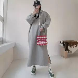 빅사이즈 410 이지박스면후드원피스 DNMS987