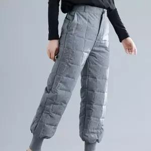 ONM 여자 시보리 밑단 여성 패딩 솜 겨울 바지 누빔 엄마