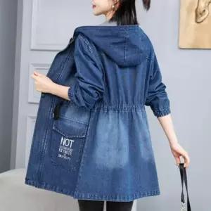 ONM 후드 빈티지 L루즈핏 자켓 롱 야상 데님 청 빅사이즈