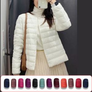 오리털 덕다운 여성 경량패딩 6color 빅사이즈 봄 가을 겸용 야외