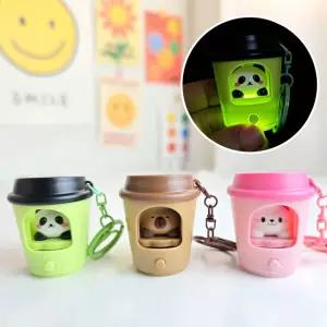 까꿍 애니멀 키링 열쇠고리 불빛 스프링 백참 열쇠고리 카피바라 판다 고양이