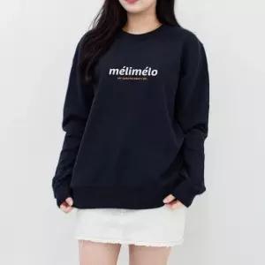 [험블스튜디오] 여성 맨투맨 티셔츠 네이비 오버핏