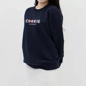 [험블스튜디오] 여자 맨투맨 봄 가을 네이비 티셔츠