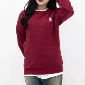 [험블스튜디오] 여성 면 맨투맨 라운드넥 티셔츠