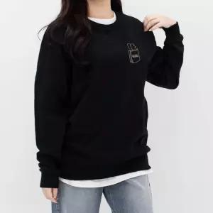 [험블스튜디오] 여성 봄 가을 블랙 맨투맨 티셔츠 (04