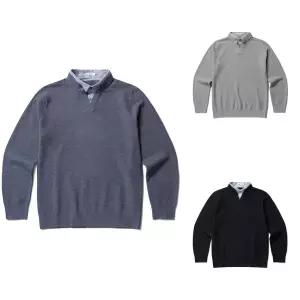 [롯데백화점]올젠 올젠 브이넥 셔츠레이어드 스웨터 3종 ZPF1ER1501