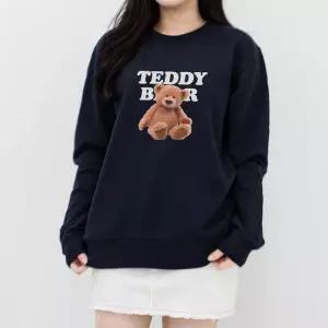 [험블스튜디오] 여자 라운드넥 네이비 맨투맨티셔츠