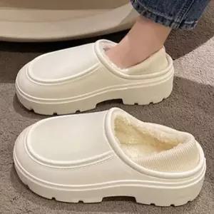 [오노마] ONM 스티치 포인트 윈터 EVA 여성 따뜻 털 슬리퍼 겨울 경