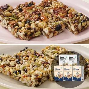 [단독구성] 김규흔 한과 아침식사대용 견과류바 27개입 (너츠 영양바 5개입 X 3박스 / 영양 강정바 6개입 X