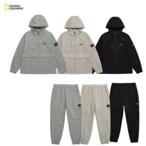 내셔널 지오그래픽 트레이닝복 네셔널 디머 우븐 후드 점퍼 아웃도어룩 조거 팬츠 운동복 상하
