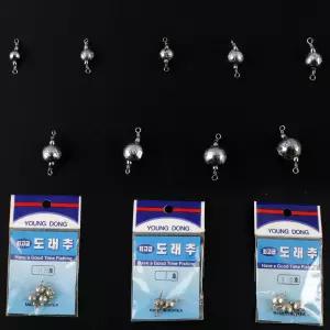 회전 봉돌 도래추 고리 낚시추 국산 구멍추 스위벨 싱커 원투 강철추