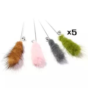 [하프클럽/알티피아]고양이풀 부들 방울 고양이 낚시대 X5(랜덤) 사냥놀이